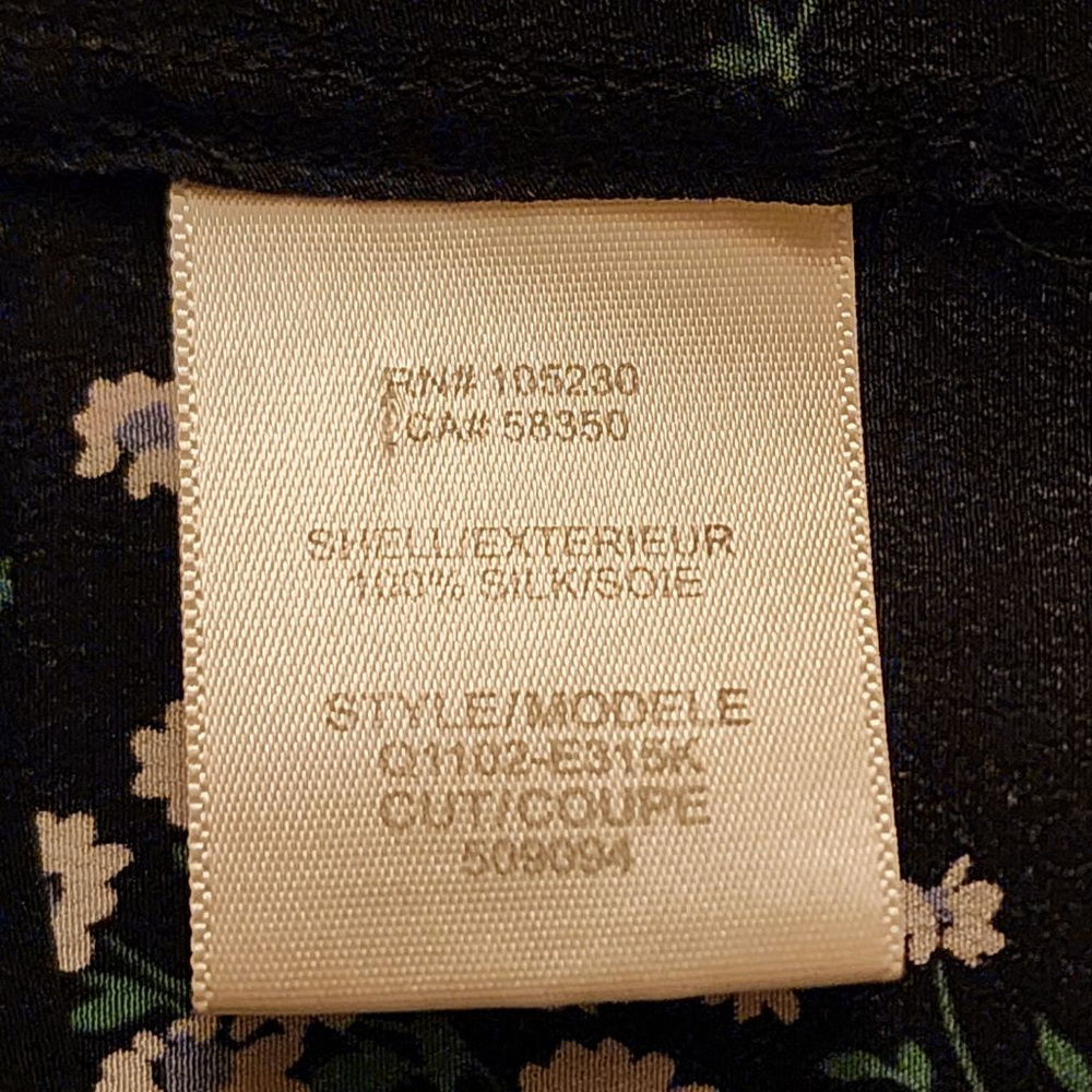 EQUIPMENT Liam Black Floral Silk Blouse XS - Picture 6 of 6